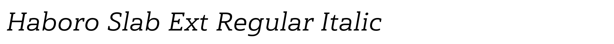Haboro Slab Ext Regular Italic image